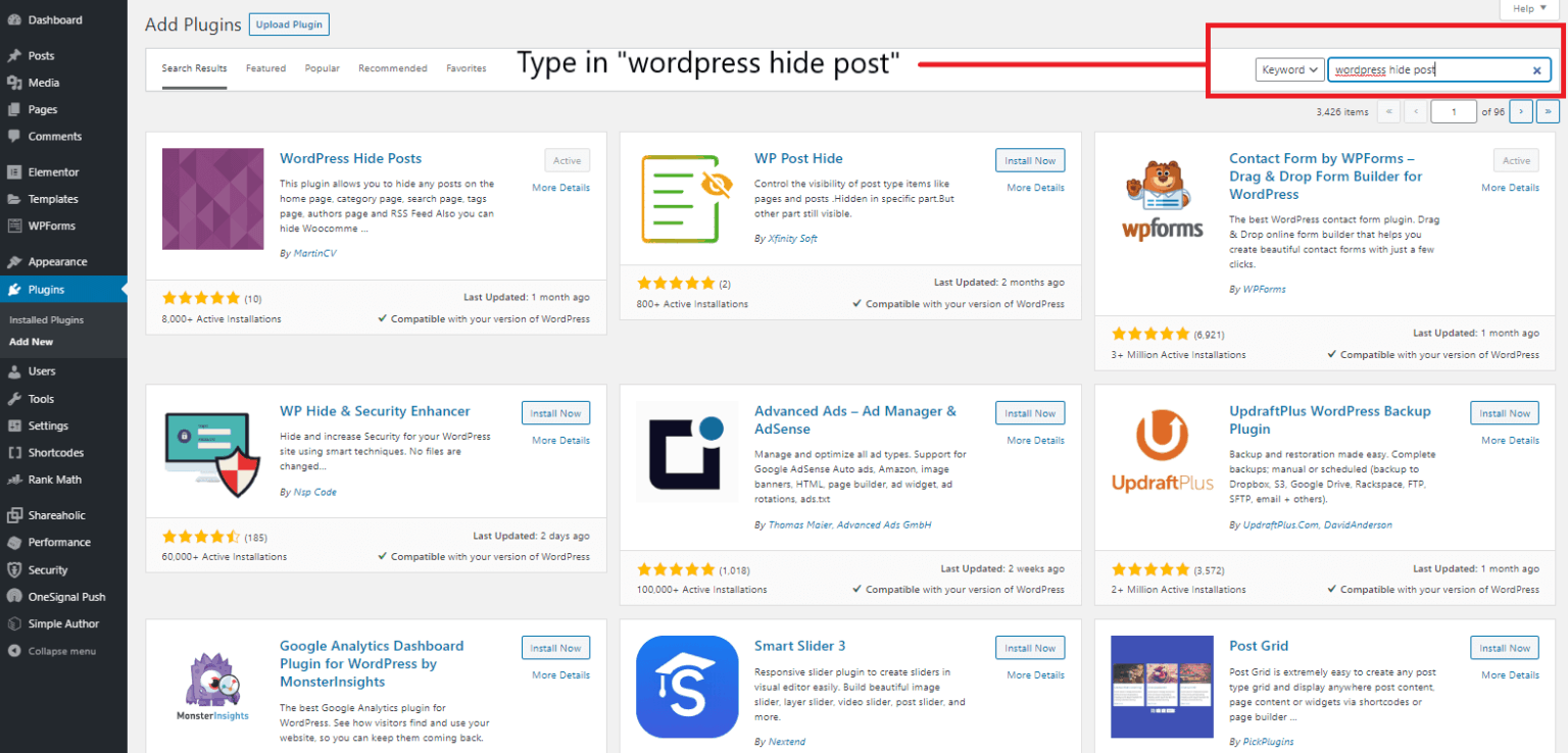 WordPress Hide Posts Plugin: