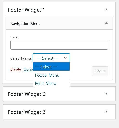 Footer Menu